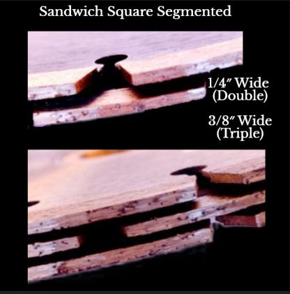 Sandwich Style - Square Segmented - 1/4" and 3/8" Wide