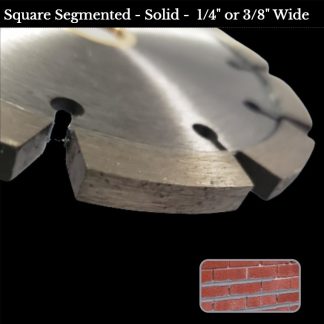 Tuck Point Blade with Square Segments for Mortar Removal and Brick Joint Cleanup
