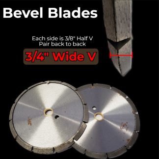 8" x .375 Bevel Blades (1 Pair) for 3/4" V Cut