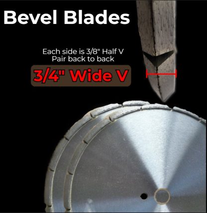 12" x .375 Bevel Blades (1 Pair) for 3/4" Wide V