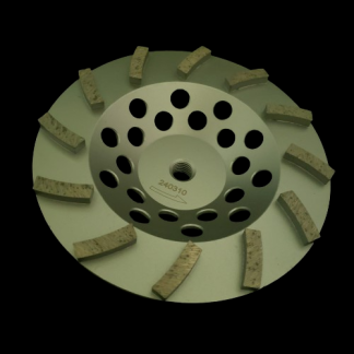 7 Inch Econo Cupwheel – 12 Segment Diamond Grinding Wheel, 5/8-11 Threaded