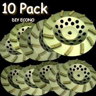 10 PACK DIY Grade/ Econo 7" 12 Segment Cupwheel - 5/8-11 Threaded