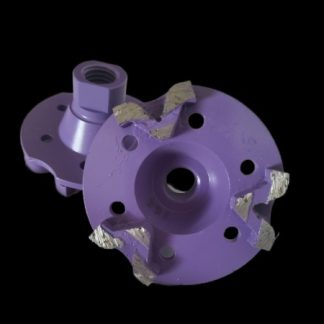 3" Diamond Cupwheel Purple Ram 16/20 grit vacuum‑brazed for tight space grinding