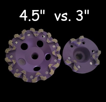3" Diamond Cupwheel - 16/20# Grit - Purple Ram - Image 3