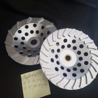 Mystery Blade -03 -Lot       7"  12 seg and 7" 24 seg cupwheel - 7/8 arbor.